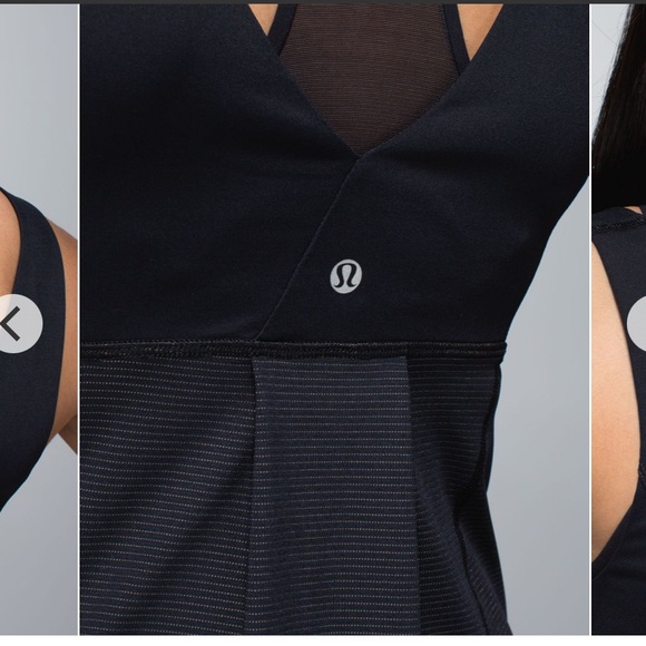 Lululemon- Hustle & Bustle Tank- B&W Palm fronds- Sz 10 - Picture 12 of 15